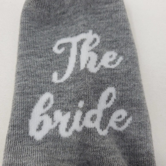 NEW Bridal Socks Lot Of 3 Bride Bridesmaid Maid Of Honor Gray Ankle US Size 5-8 - Picture 4 of 6
